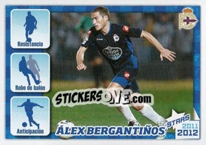 Cromo Álex Bergantiños Stars 2011-2012 - R.C. Deportivo 2011-2012 - Panini