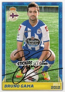 Cromo Bruno Gama (autógrafo) - R.C. Deportivo 2011-2012 - Panini