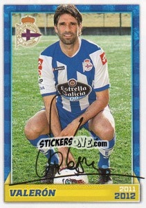 Cromo Valerón (autógrafo) - R.C. Deportivo 2011-2012 - Panini