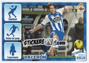 Cromo Valerón Stars 2011-2012 - R.C. Deportivo 2011-2012 - Panini