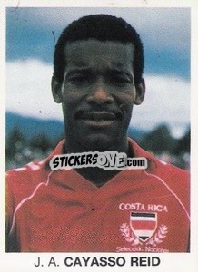 Sticker J. A. Cayasso Reid - Mundial De Futbol Itália 90 n. 148 - Disvenda
