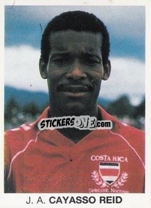 Sticker J. A. Cayasso Reid - Mundial De Futbol Itália 90 - Disvenda