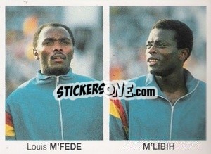 Sticker Louis M'Fede / M'Libih - Mundial De Futbol Itália 90 n. 166 - Disvenda