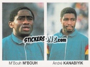 Sticker M'Bouh M'Bouh / André Kanabiyik - Mundial De Futbol Itália 90 n. 165 - Disvenda