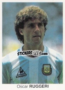 Sticker Oscar Ruggeri - Mundial De Futbol Itália 90 - Disvenda