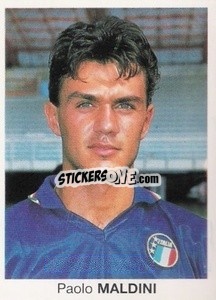 Sticker Paolo Maldini - Mundial De Futbol Itália 90 n. 336 - Disvenda