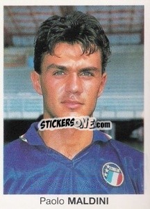 Sticker Paolo Maldini - Mundial De Futbol Itália 90 - Disvenda