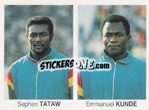 Sticker Sephen Tataw / Emmanuel Kunde - Mundial De Futbol Itália 90 - Disvenda