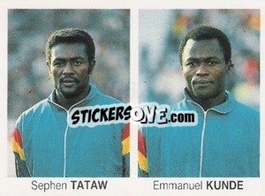 Sticker Sephen Tataw / Emmanuel Kunde - Mundial De Futbol Itália 90 n. 162 - Disvenda