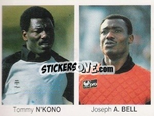Sticker Tommy N'Kono / Joseph A. Bell - Mundial De Futbol Itália 90 n. 161 - Disvenda