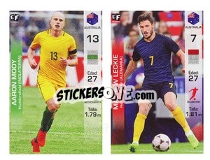 Sticker Aaron Mooy / Mathew Leckie - Mundial en accion 2018 - Editora Figurinha
