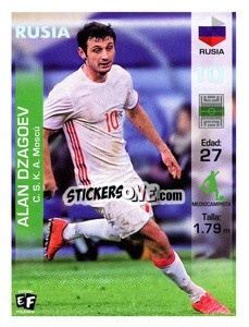 Figurina Alan Dzagoev - Mundial en accion 2018 - Editora Figurinha
