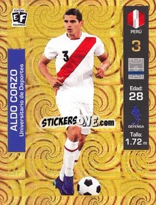 Sticker Aldo Corzo - Mundial en accion 2018 - Editora Figurinha
