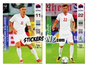 Cromo Aleksandar Kolarov / Adem Ljajic - Mundial en accion 2018 - Editora Figurinha
