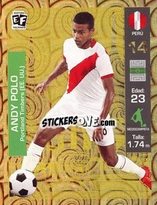 Sticker Andy Polo - Mundial en accion 2018 - Editora Figurinha
