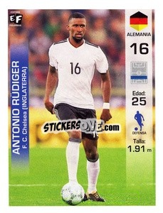 Sticker Antonio Rudiger - Mundial en accion 2018 - Editora Figurinha
