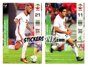 Sticker Ashkan Dejagah / Vahid Amiri - Mundial en accion 2018 - Editora Figurinha
