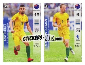 Sticker Aziz Behich / Matthew Jurman - Mundial en accion 2018 - Editora Figurinha
