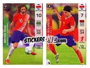 Sticker Bryan Ruiz / Christian Bolanos - Mundial en accion 2018 - Editora Figurinha
