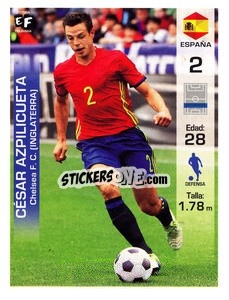 Cromo Cesar Azpilicueta - Mundial en accion 2018 - Editora Figurinha
