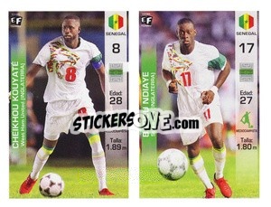 Sticker Cheikhou Kouyate / Badou Ndiaye - Mundial en accion 2018 - Editora Figurinha
