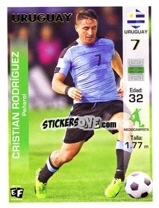 Sticker Cristian Rodriguez - Mundial en accion 2018 - Editora Figurinha

