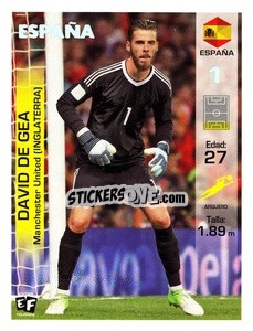 Figurina David De Gea - Mundial en accion 2018 - Editora Figurinha
