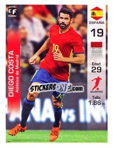 Sticker Diego Costa - Mundial en accion 2018 - Editora Figurinha
