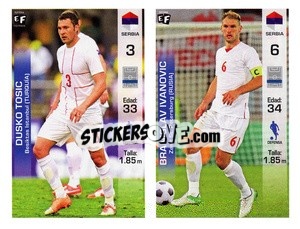 Sticker Dusko Tosic / Branislav Ivanovic