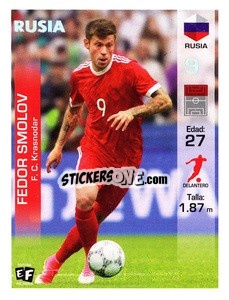 Sticker Fedor Smolov - Mundial en accion 2018 - Editora Figurinha
