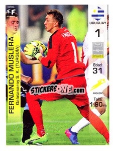 Cromo Fernando Muslera - Mundial en accion 2018 - Editora Figurinha
