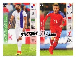 Sticker Gabriel Gomez / Ismael Diaz - Mundial en accion 2018 - Editora Figurinha
