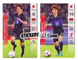 Sticker Genki Haraguchi / Yuya Osako - Mundial en accion 2018 n. 377 - Editora Figurinha
