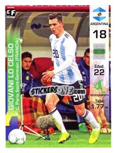 Sticker Giovani Lo Celso - Mundial en accion 2018 - Editora Figurinha
