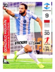 Sticker Gonzalo Higuain - Mundial en accion 2018 - Editora Figurinha
