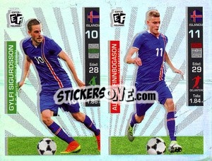 Sticker Gylfi Sigurdsson / Alfred Finnbogason - Mundial en accion 2018 - Editora Figurinha
