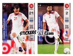 Sticker Hamdi Nagguez / Syam Ben Youssef - Mundial en accion 2018 - Editora Figurinha
