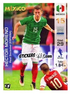 Sticker Hector Moreno - Mundial en accion 2018 - Editora Figurinha
