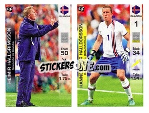 Sticker Heimir Hallgrimsson / Hannes Thor Halldorsson - Mundial en accion 2018 - Editora Figurinha
