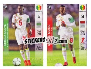 Sticker Idrissa Gueye / M'Baye Niang - Mundial en accion 2018 - Editora Figurinha
