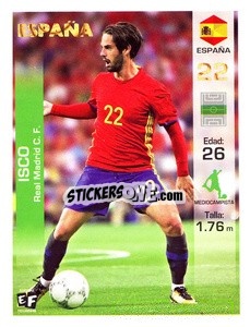 Figurina Isco - Mundial en accion 2018 - Editora Figurinha
