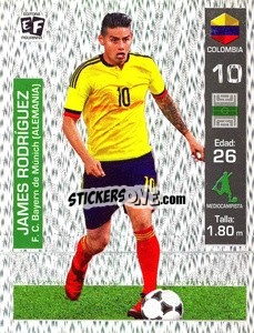 Figurina James Rodriguez - Mundial en accion 2018 - Editora Figurinha
