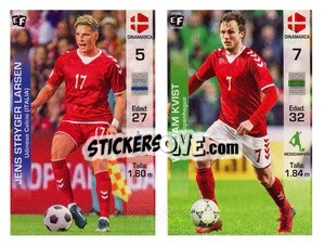 Sticker Jens Stryger Larsen / William Kvist - Mundial en accion 2018 - Editora Figurinha
