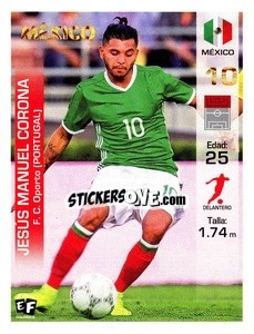 Sticker Jesus Manuel Corona - Mundial en accion 2018 - Editora Figurinha
