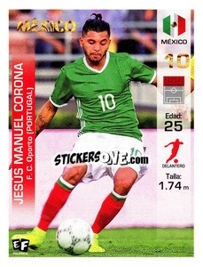 Cromo Jesus Manuel Corona - Mundial en accion 2018 - Editora Figurinha
