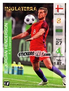 Figurina Jordan Henderson - Mundial en accion 2018 - Editora Figurinha
