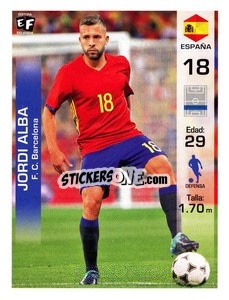 Figurina Jordi Alba - Mundial en accion 2018 - Editora Figurinha
