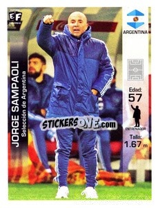 Sticker Jorge Sampaoli - Mundial en accion 2018 - Editora Figurinha
