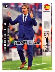 Cromo Julen Lopetegui - Mundial en accion 2018 - Editora Figurinha
