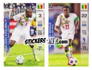 Sticker Kalidou Koulibaly / Moussa Wague - Mundial en accion 2018 - Editora Figurinha
